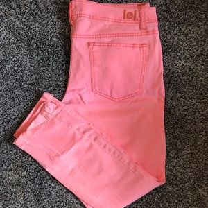 L.e.i crop neon pants size 11